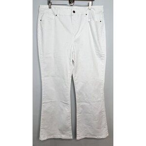 Soft Surroundings Flare Womens Jeans Size XL 18 White 4 Way Stretch High Rise